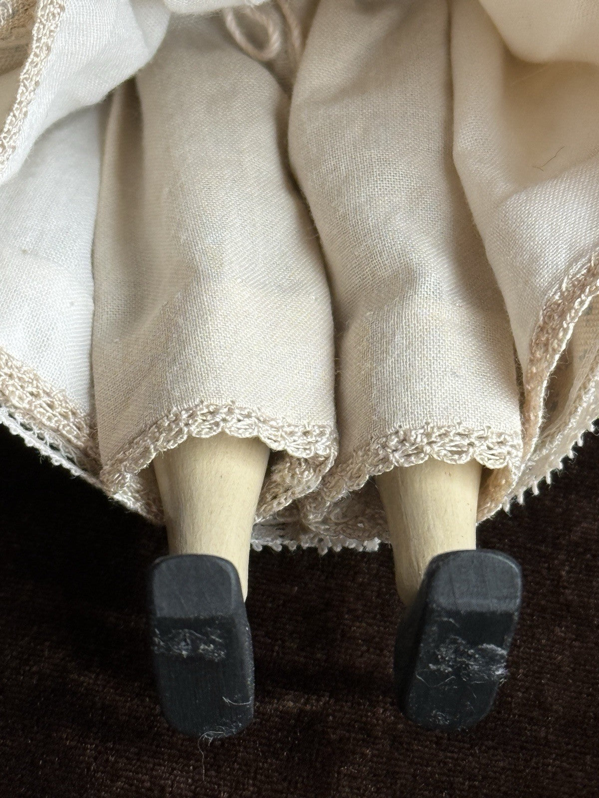 Collectible Handcarved 6.5" Wooden Hitty Girl Doll By Artist Gail Wilson