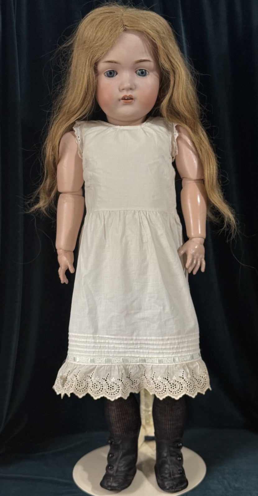 Antique German 29” Kestner 214  Child Doll Bisque Head Composition Body