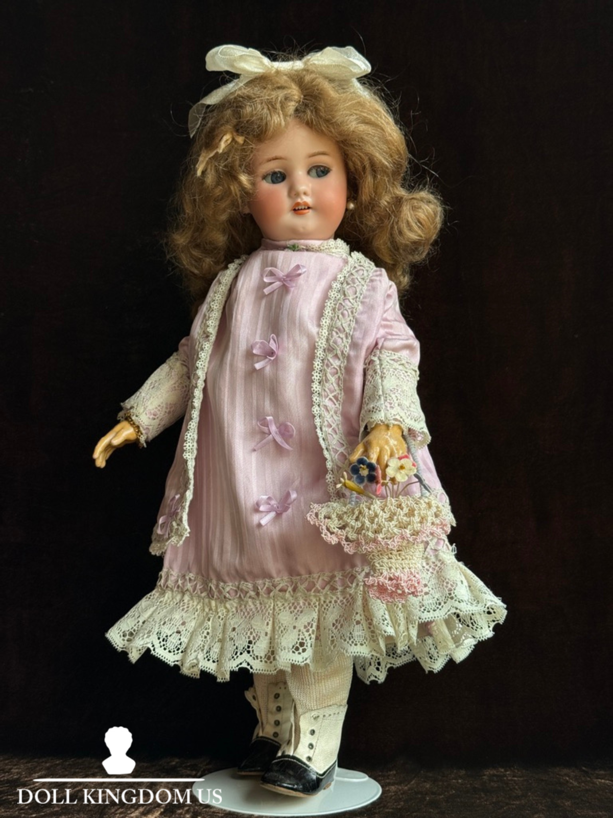 Rare Antique Simon Halbig 1039 Automation Mechanical Flirty Eyes Walking Doll