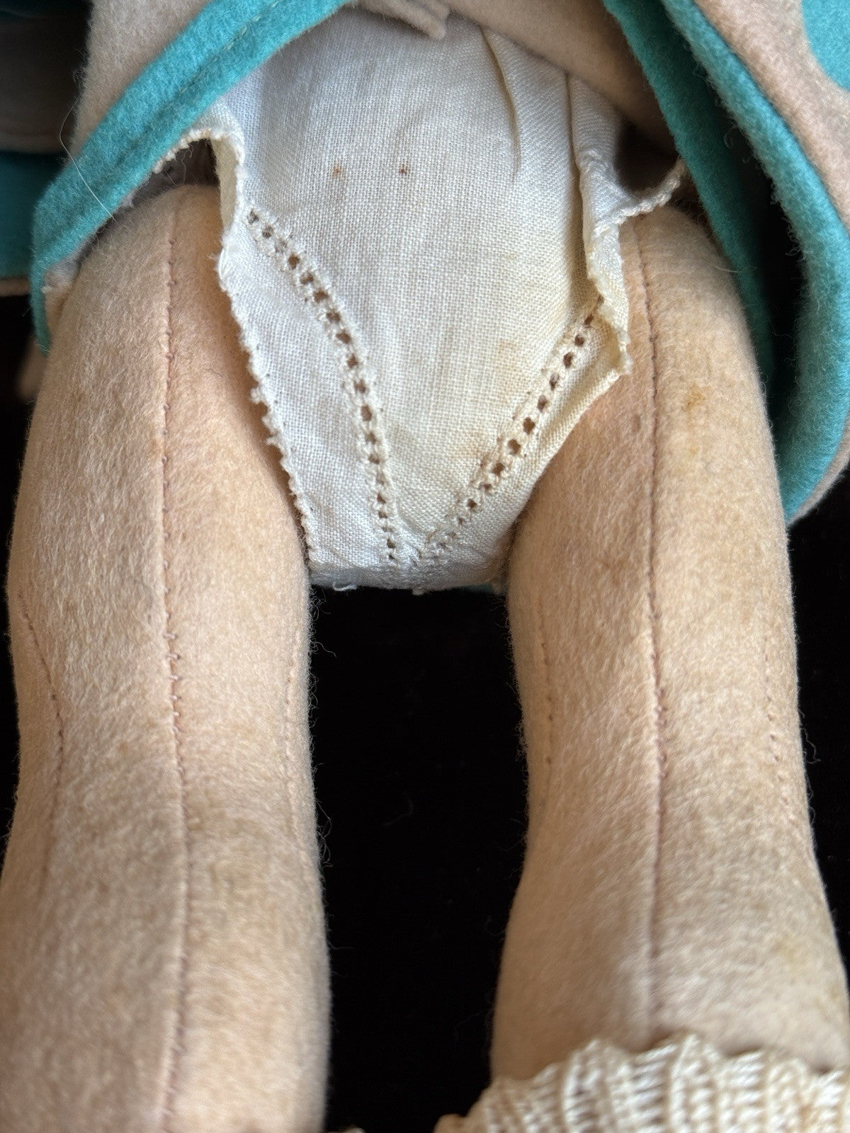 Vintage Italian 12” Lenci 111 Felt Cloth Character Doll