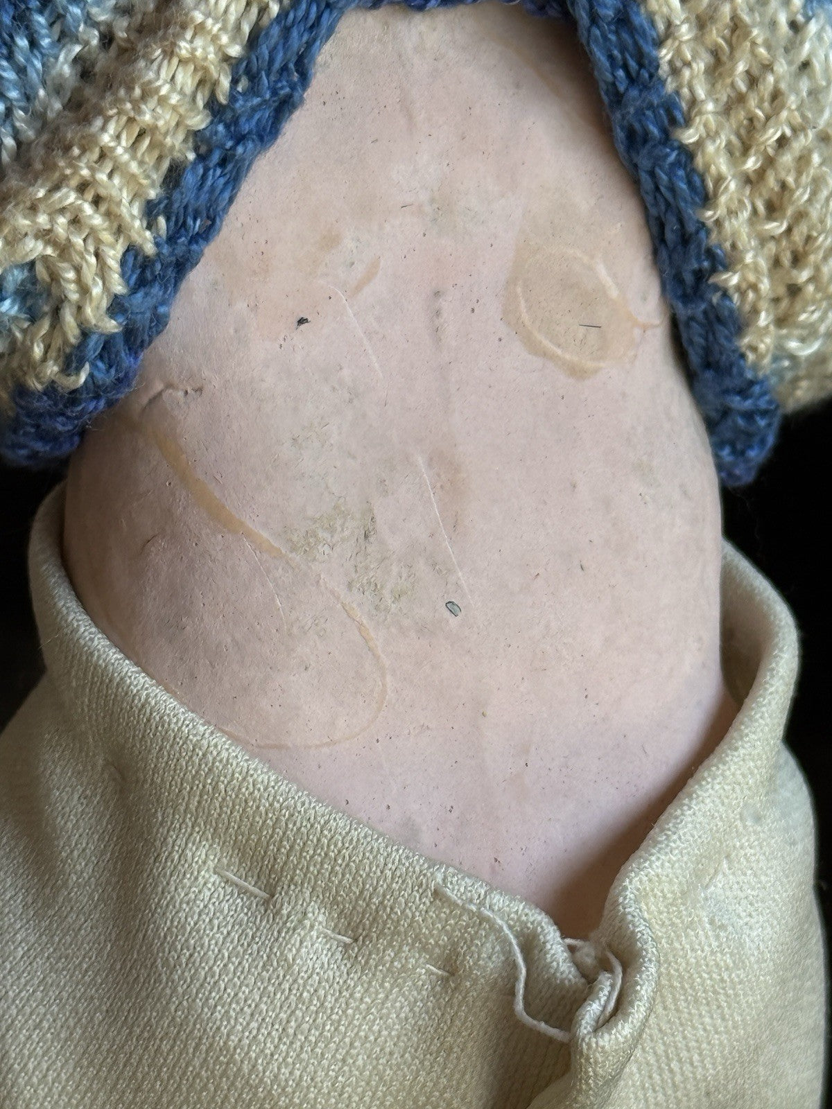 Antique German 8” Gebruder Heubach Bisque Head Character Baby Boy Doll