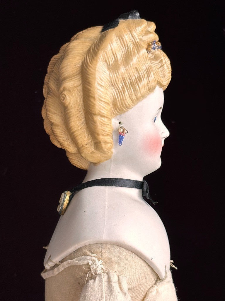 Rare Antique German 21” Bisque Parian China Fashion Doll