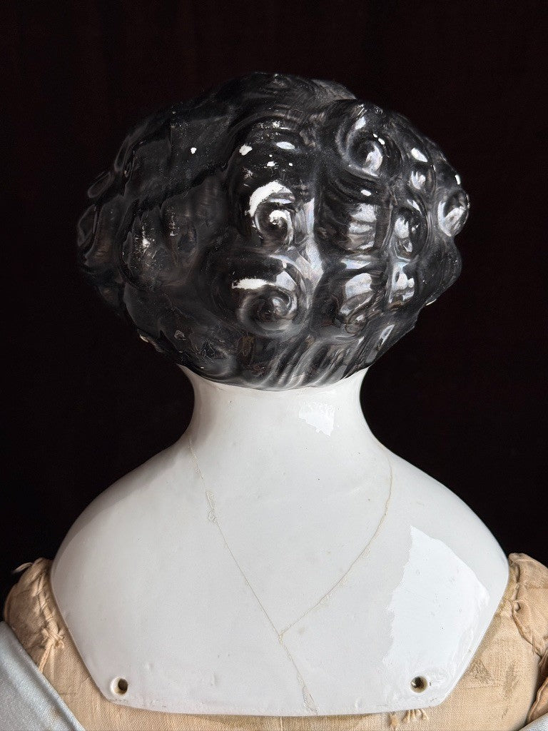 Rare Large Antique German 28” Dolly Madison China Head Doll