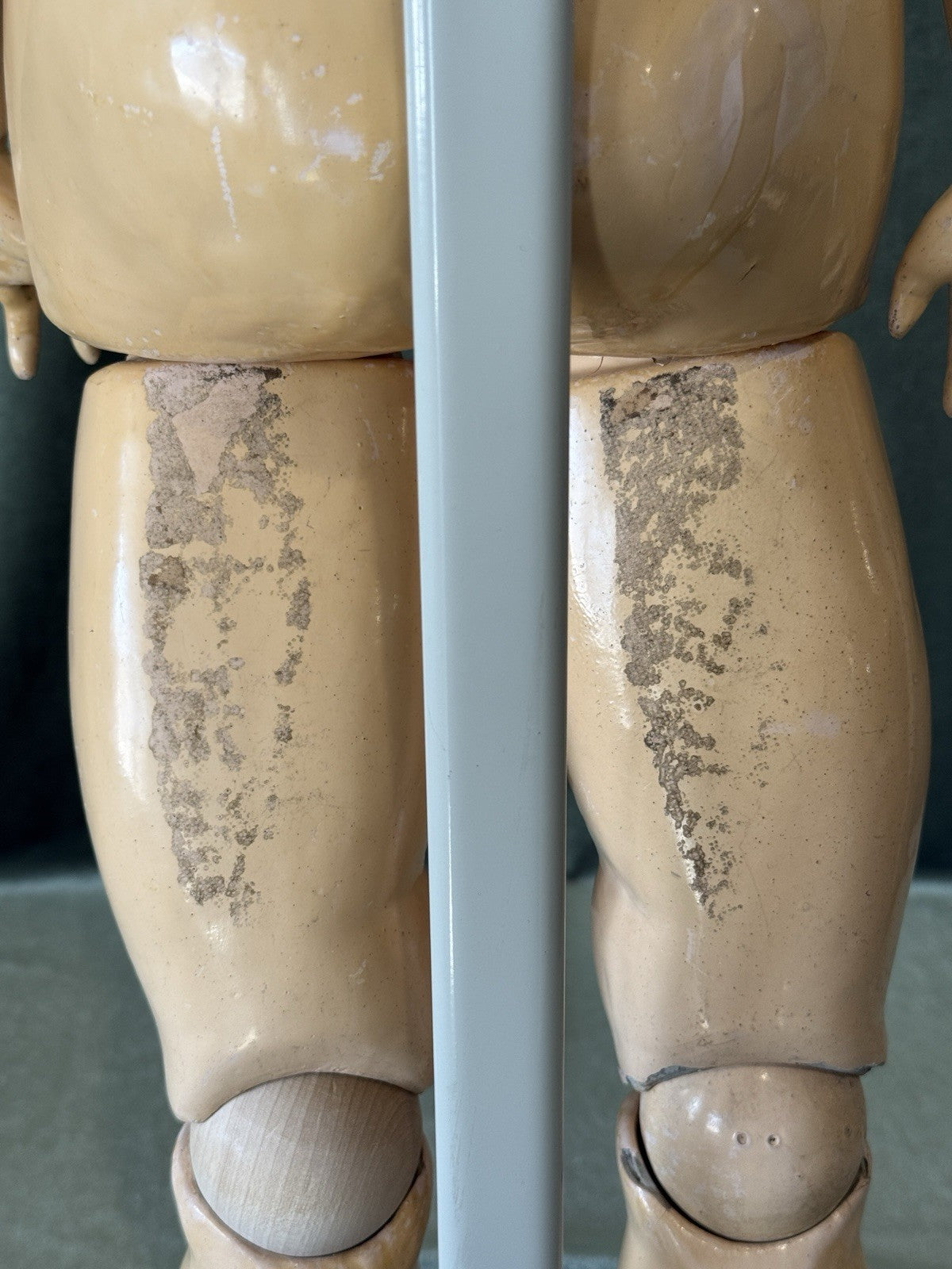 Large 32” Antique German Queen Louise Doll Bisque Head Composition Body