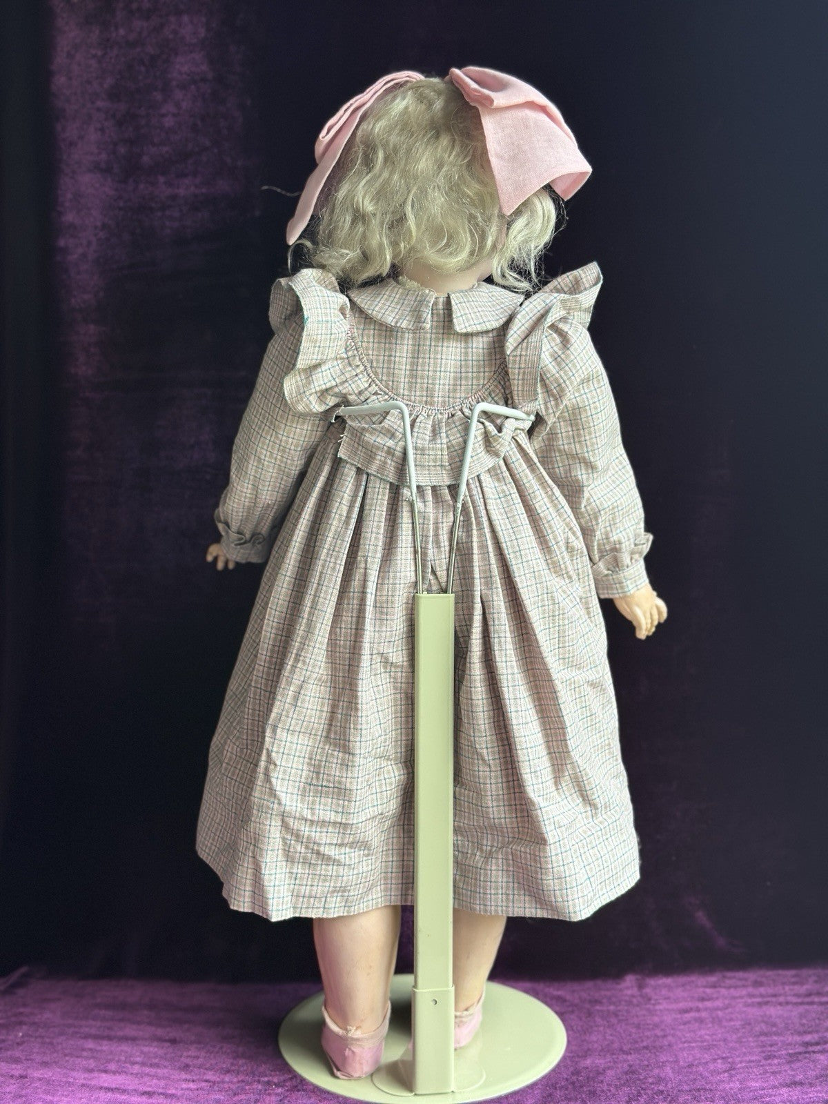 Antique German 25” Queen Louise Doll Bisque Head Composition Body