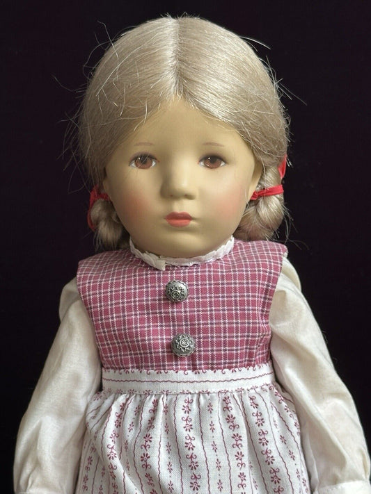 Collectible 14” Kathe Kruse Stoffpuppe Girl Cloth Doll with Tag
