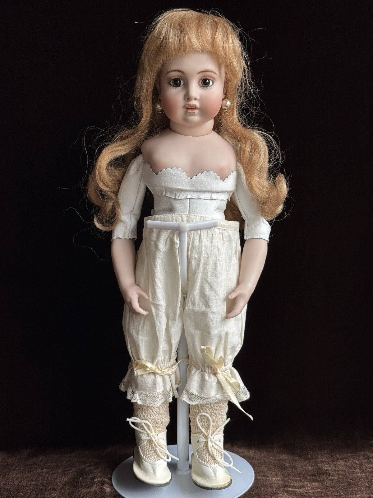 Porcelain 18” Reproduction of Antique French Bru Circle Dot Doll by Mimi