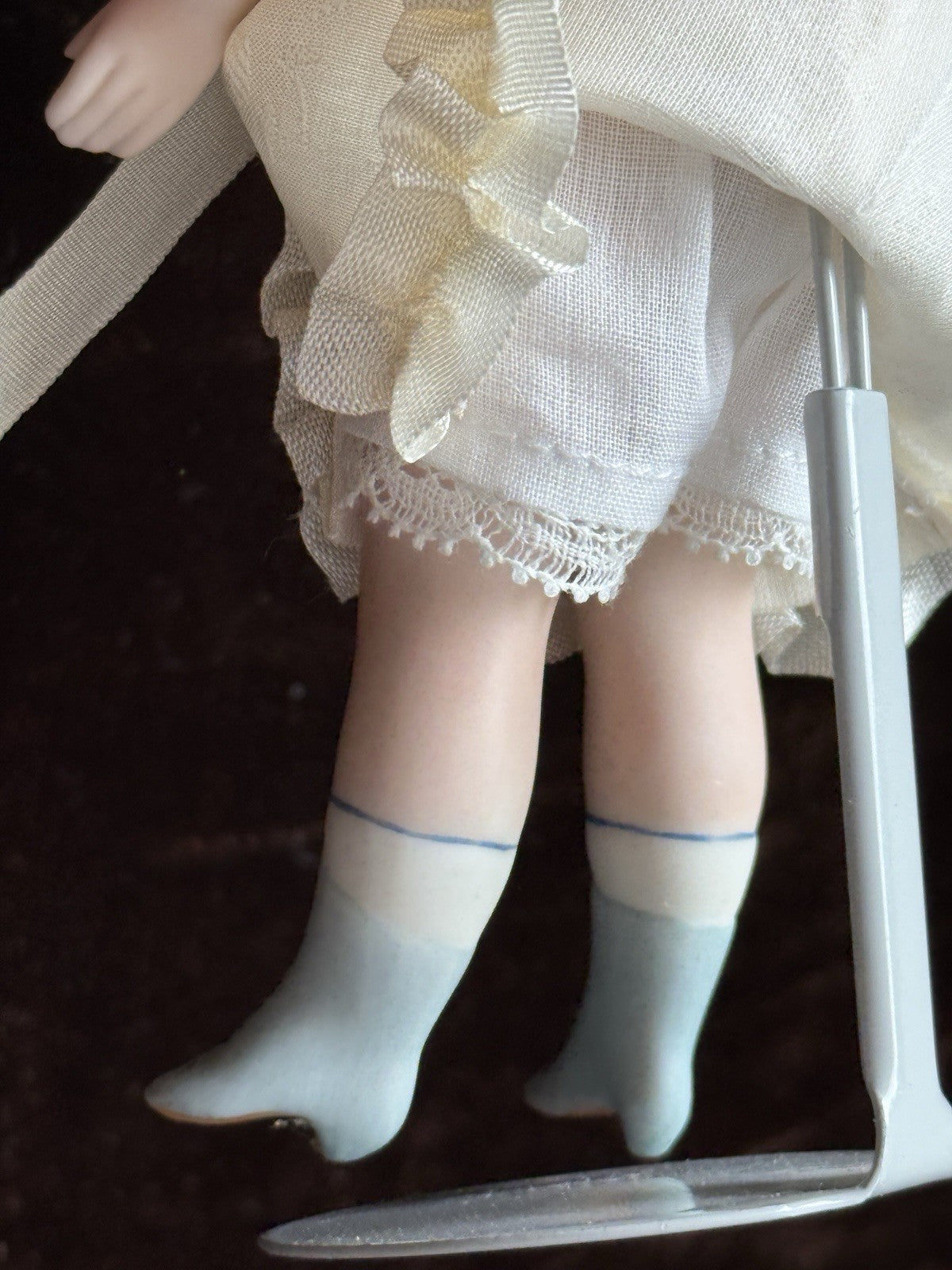 Miniature Darlene Lane 5.75” Porcelain Repro of Antique French Mignonette Doll