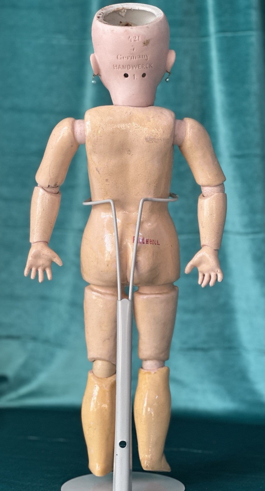 Antique German Max Handwerck Bisque Head 17” Doll Mold 421