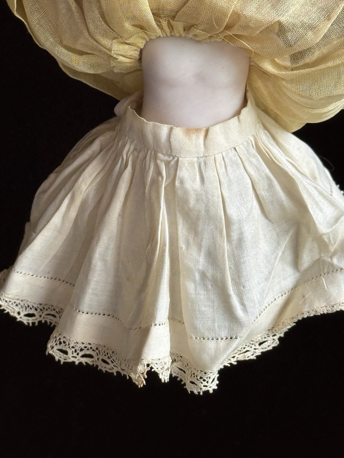 Antique German 5” All Bisque Mignonette Dollhouse Doll