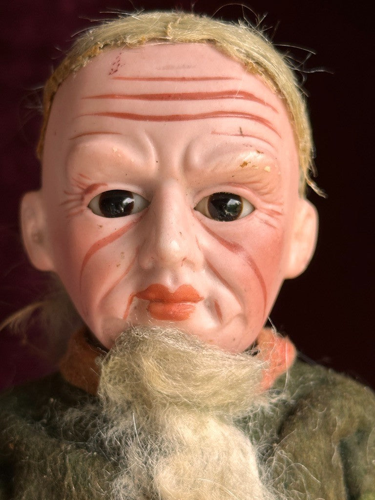 Very Rare 10” Antique German Cuno Otto Dressel "Old Rip" Character Bisque Doll