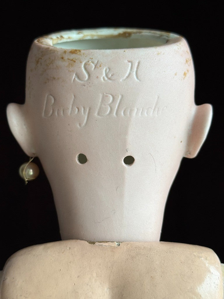 Antique German 22.5” Simon Halbig Baby Blanche Bisque Head Doll
