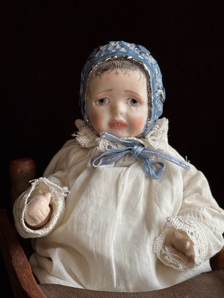 OOAK Collectible 7" Kathy Redmond Porcelain Prince (?) Baby Doll
