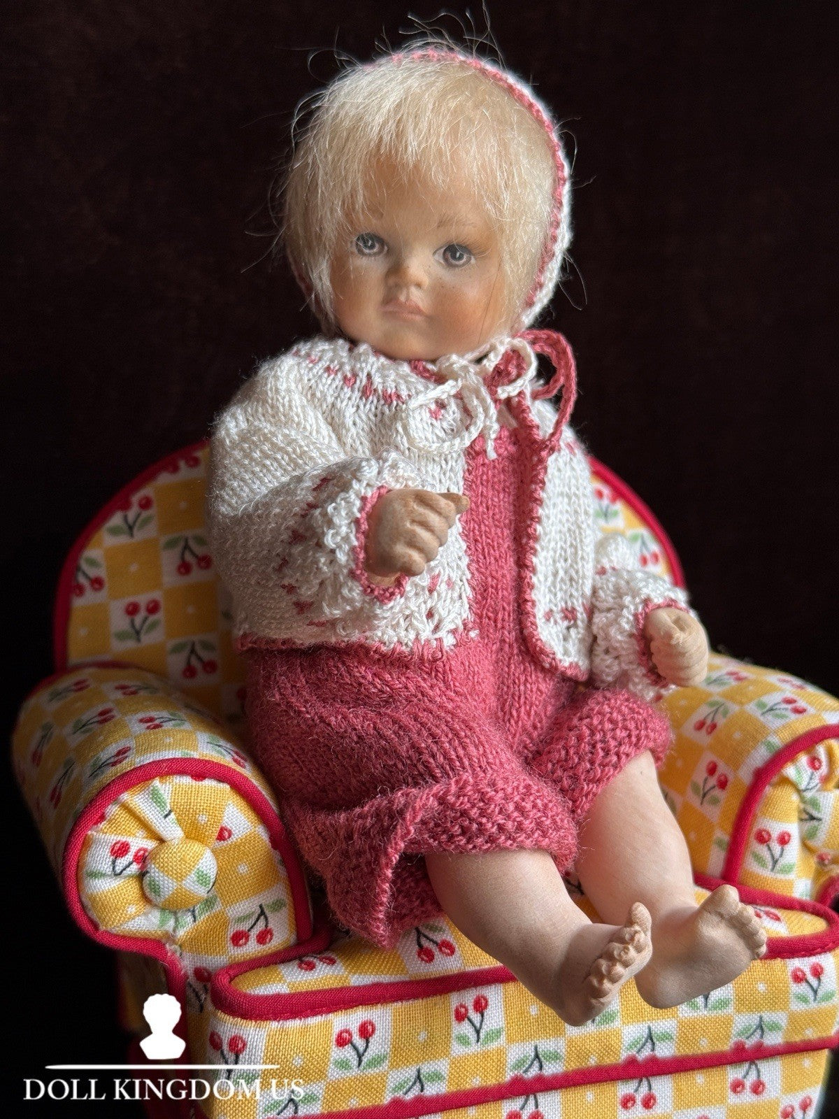 Collectible Erika Catellani 6” Carved Wooden Baby Doll LE 25