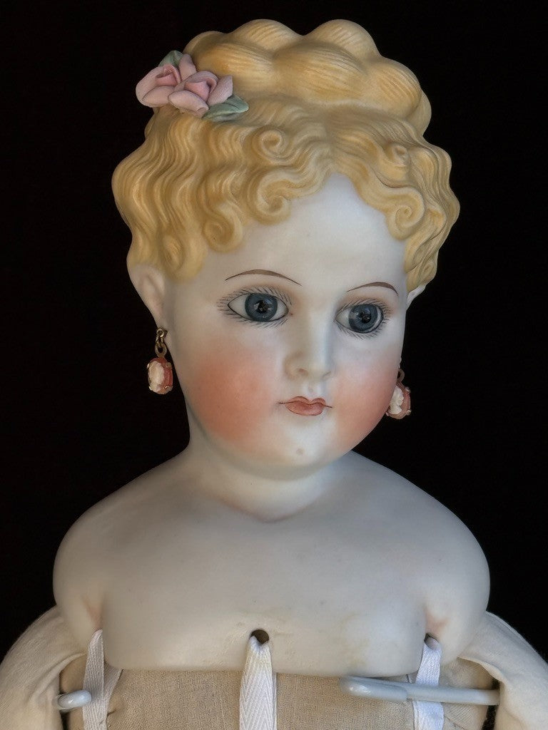 Vintage 1967 Reproduction of Turned Bisque Head Parian 18.5” Fashion Lady Doll