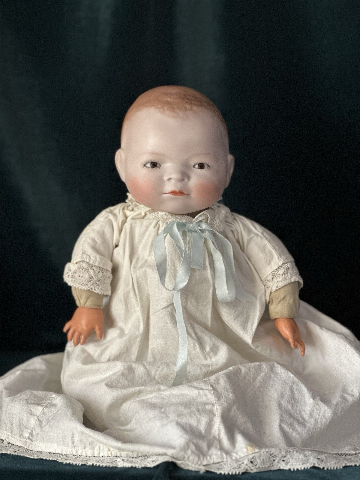 Antique  15” Bye Lo Doll  Bisque  Head by Grace Putnam Working Cryer