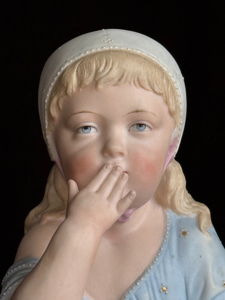 Large Antique German 13.75” Gebruder Heubach Figurine of Character Doll
