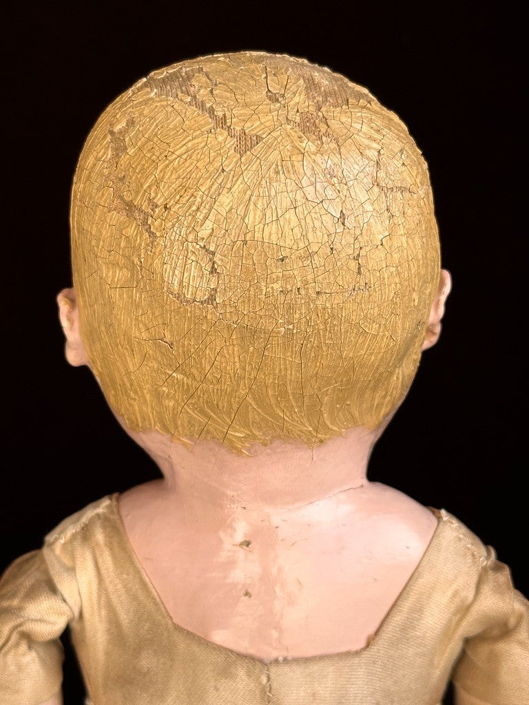 Tiny Antique American Martha Chase 12" Oil Painted Cloth Baby Doll