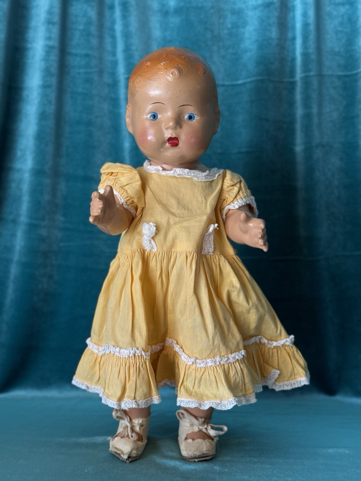 Vintage Unidentified 16” All Composition Doll