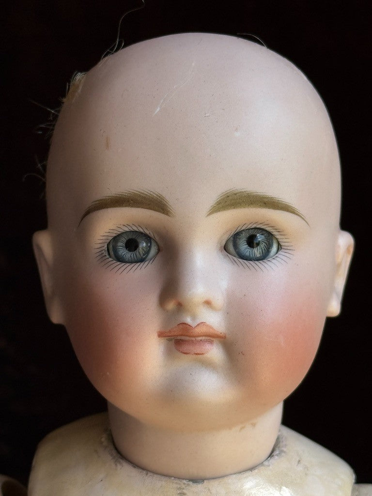 Antique German 14.75” Kestner A.T. Type Straight Wrist Bisque Head Boy Doll