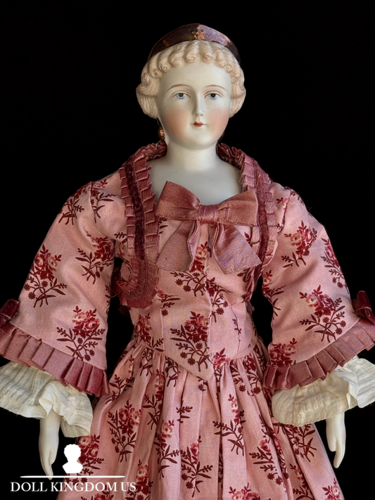 Vintage 19” Ruth Bartlome Porcelain Reproduction of Parian Fashion Lady Doll