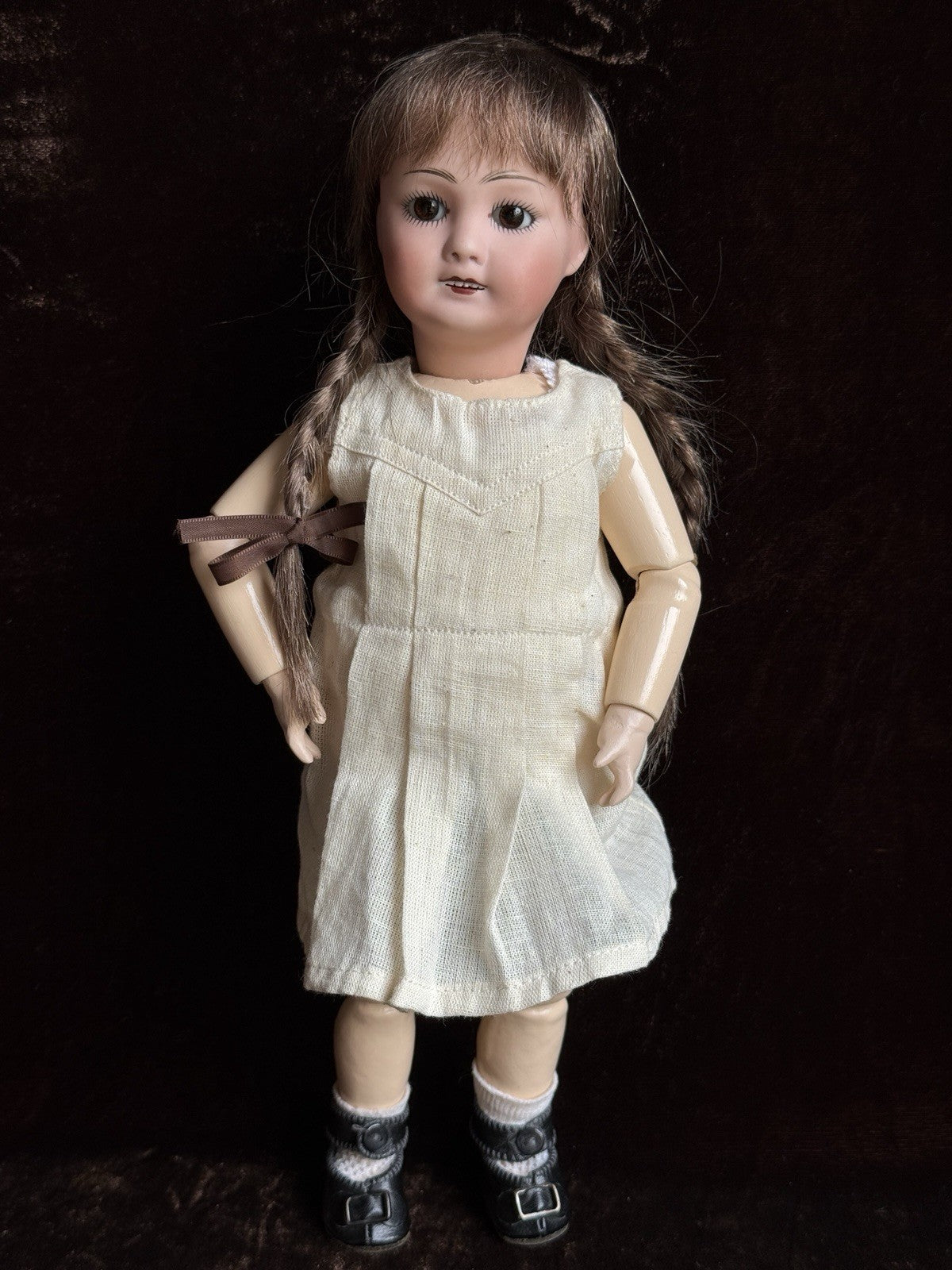 Collectible 12" Porcelain Composition Reproduction of Bleuette Unis 301 Doll