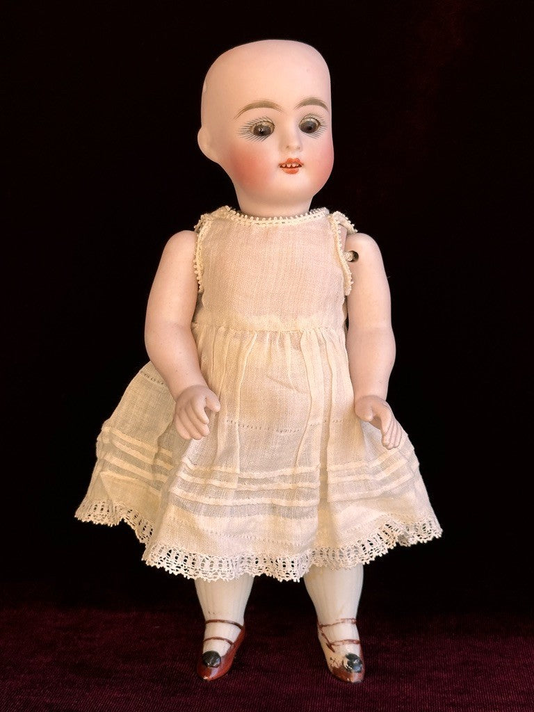 Large Antique German 7.5” Kestner 121 All Bisque Mignonette Doll Swivel Head