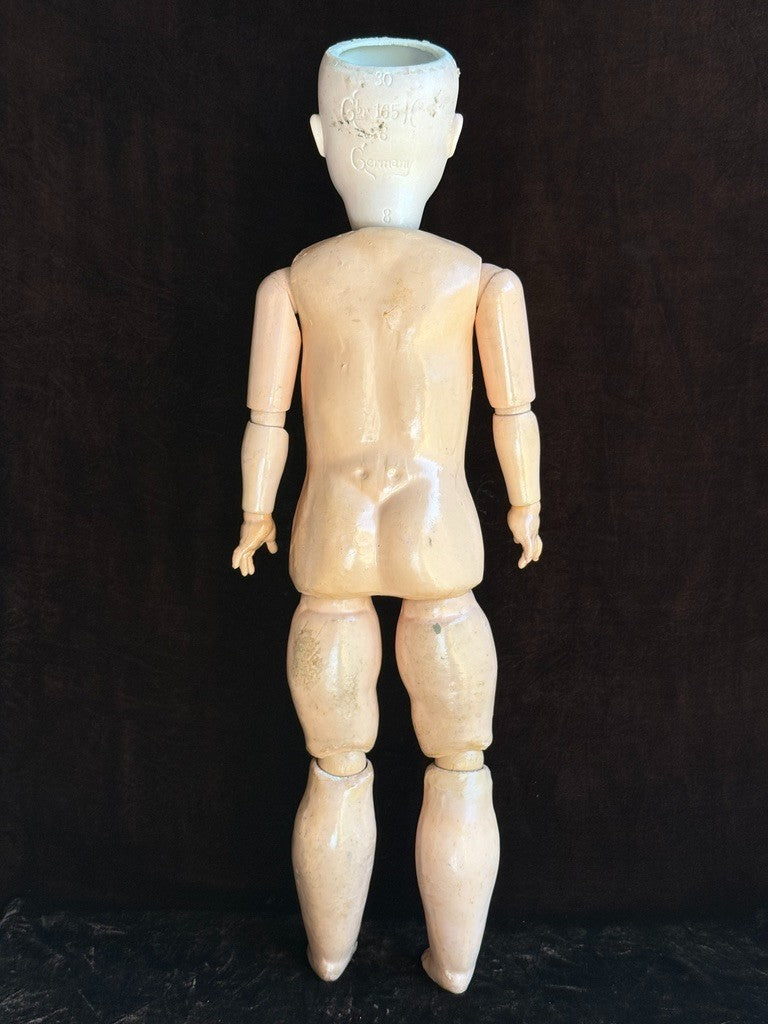 Antique German 25" Gebruder Kuhnlenz 165 Bisque Head Doll