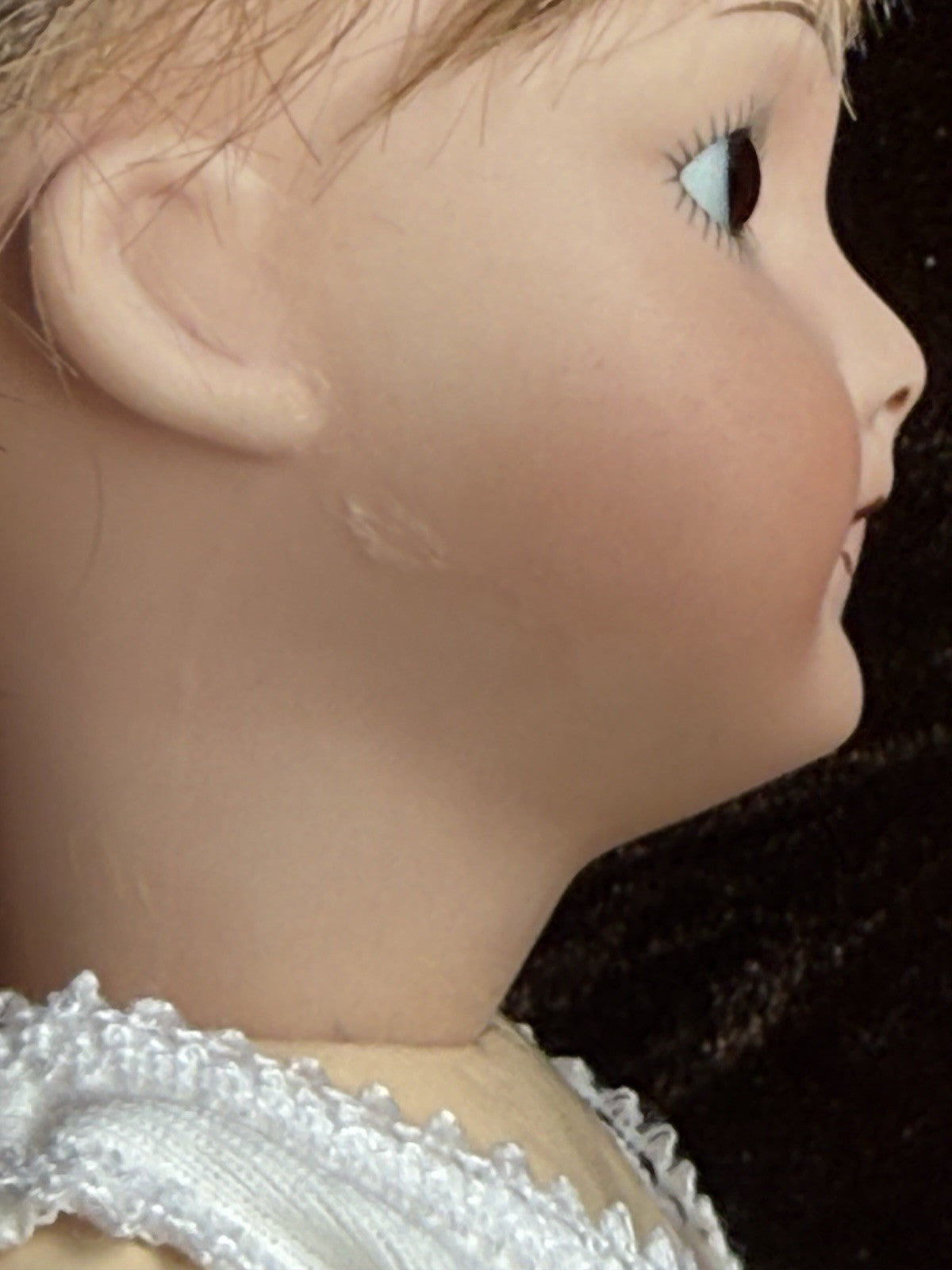 Collectible 12" Porcelain Composition Reproduction of Bleuette Unis 301 Doll