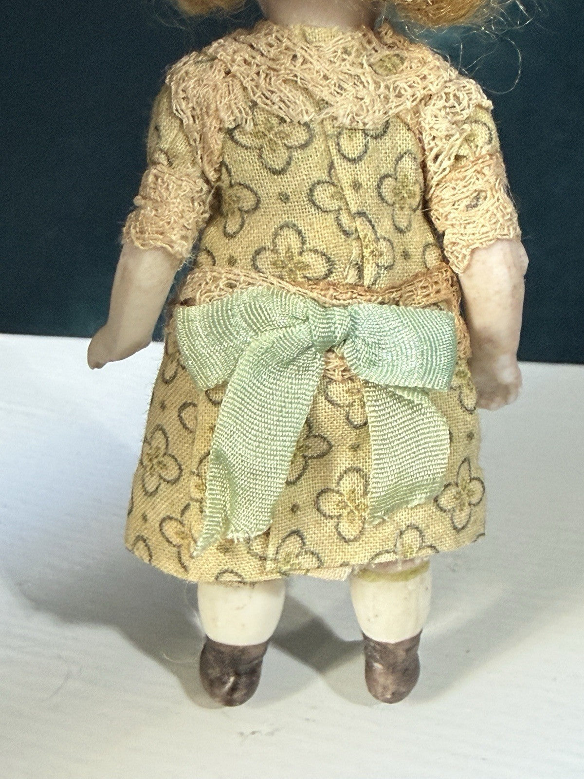 Antique German (?) 3.5” All Bisque Mignonette Dollhouse Doll
