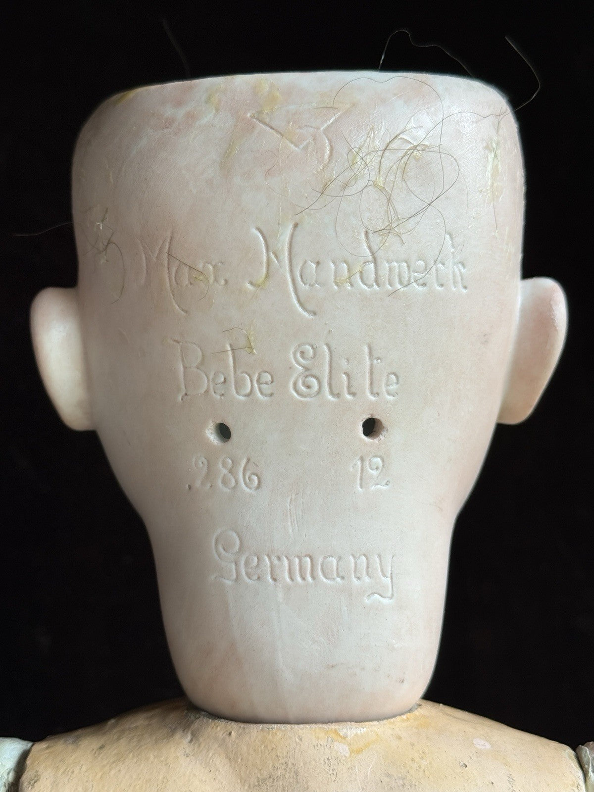 Antique German 28.5” Max Handwerk Bebe Elite 286 Bisque Head Doll