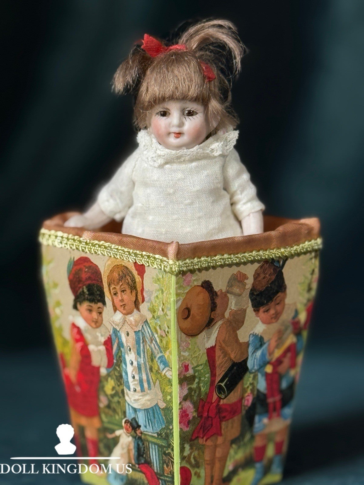 Antique German 4 1/2” All Bisque Mignonette Dollhouse Doll Mold 8491