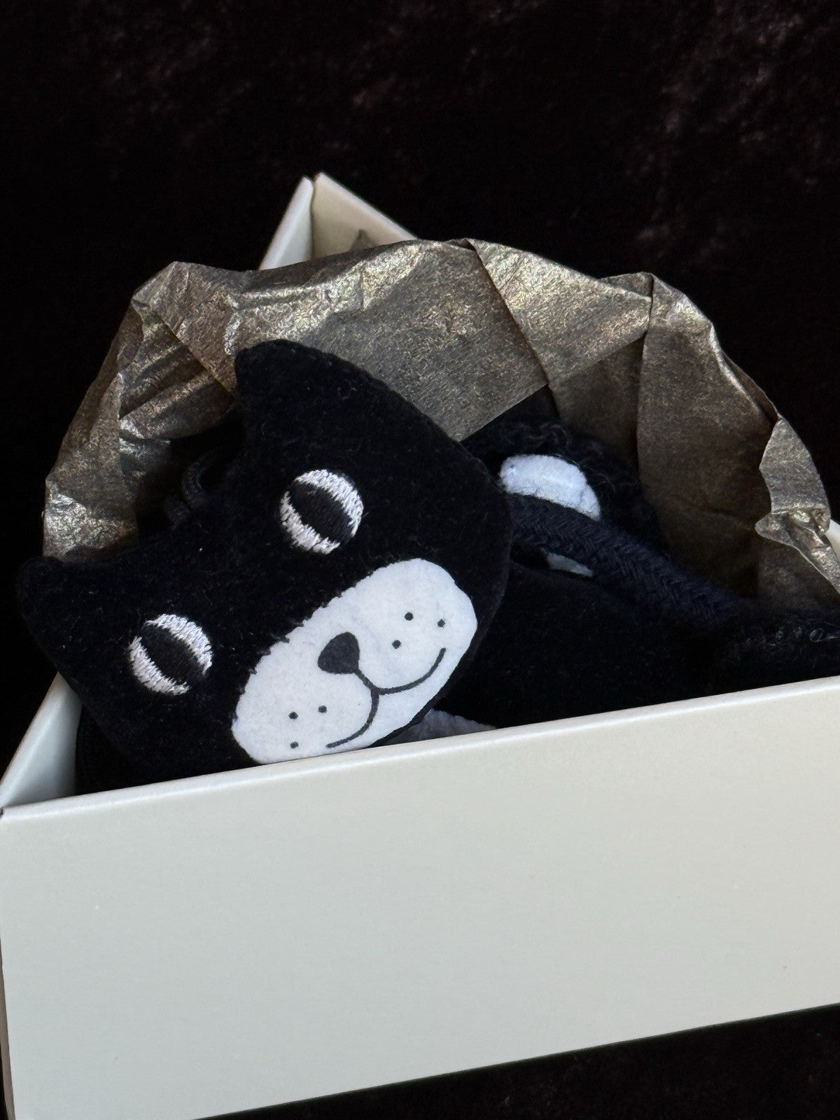 Rare Vintage Takashimaya New York Black Cat Plush Stuffed Animal Toy w Box Tag