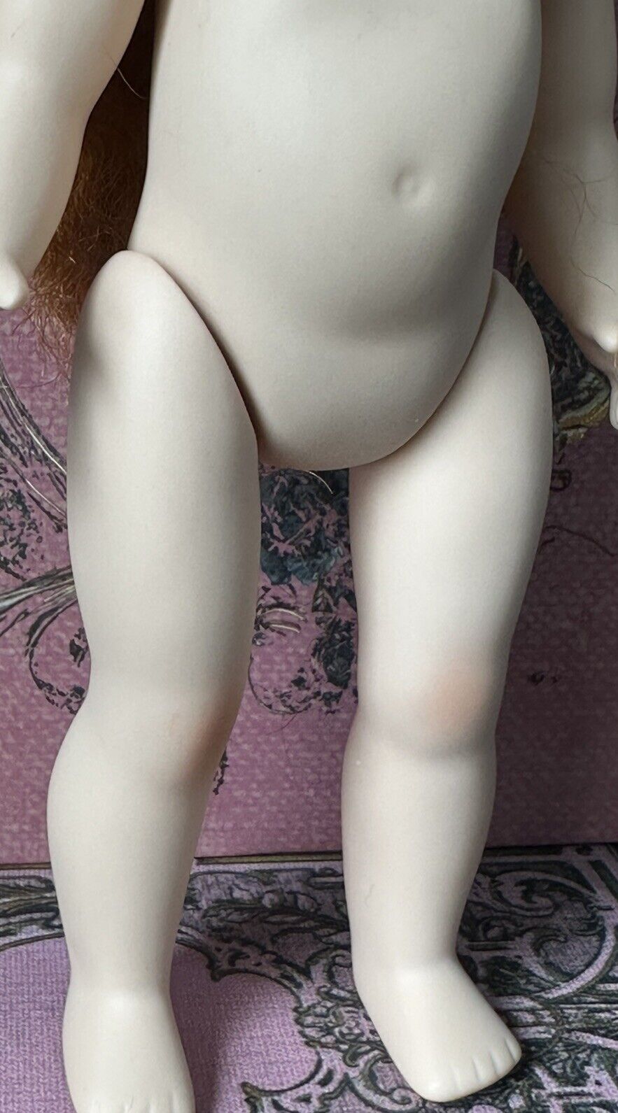 Collectible Reproduction of Antique Mignonette Pouty Face Porcelain 8” Doll
