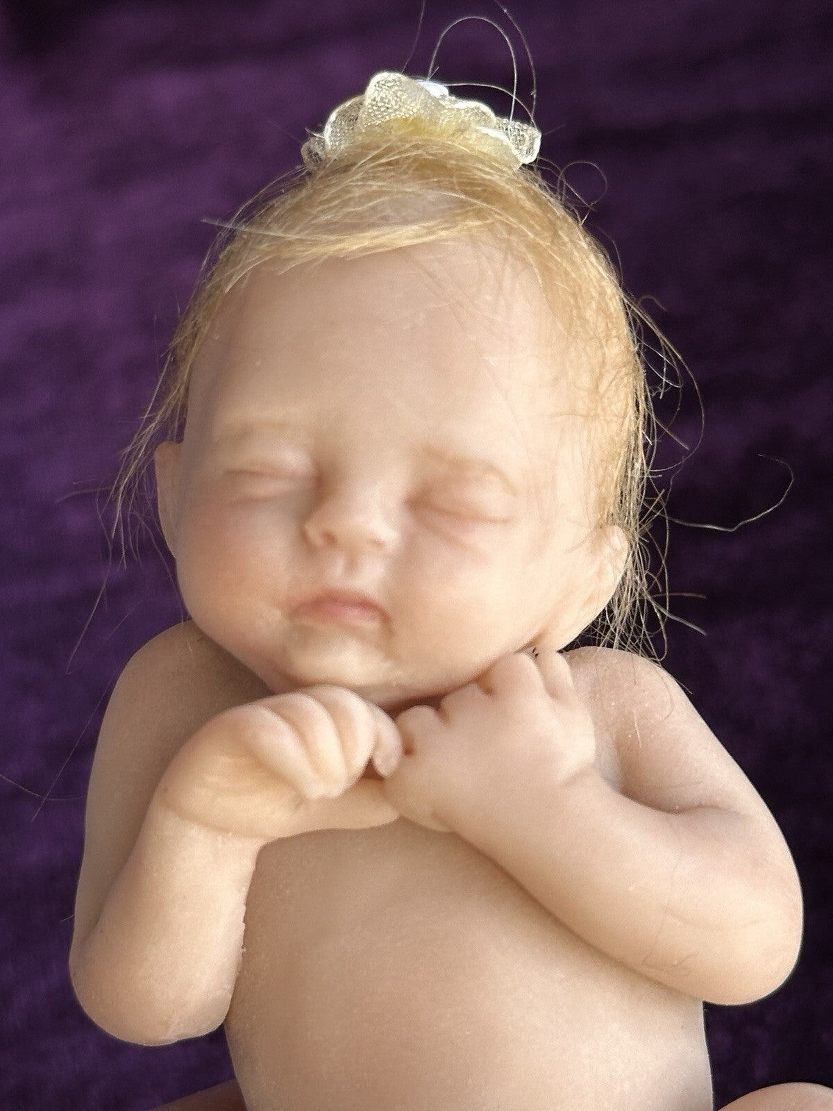 OOAK Miniature Polymer Reborn Laura Lee Wambach Baby Doll With COA and Box