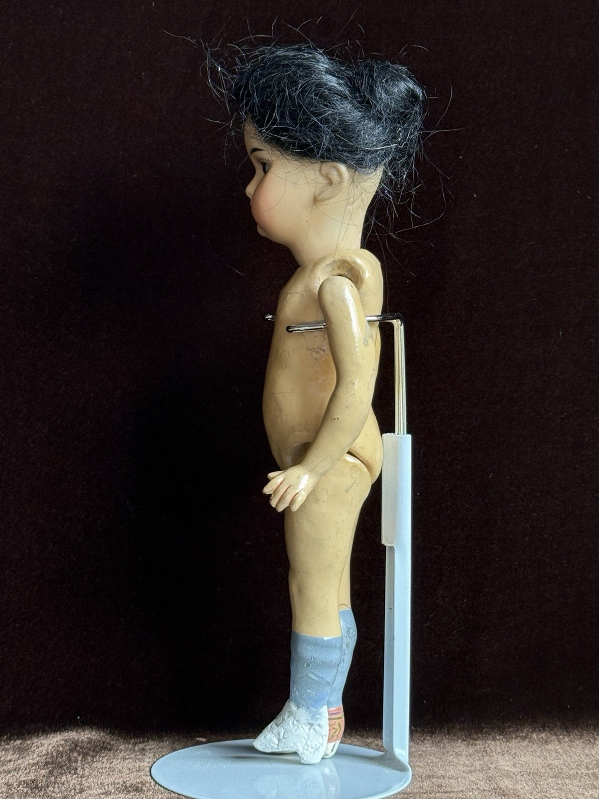 Antique German 8” Armand Marseille Asian Bisque Head Oriental Girl Doll