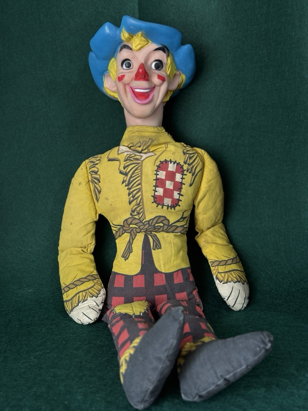 Lot Of 4 Vintage 1960’s Collectible Clowns Dolls & Wizard Of Oz Scarecrow