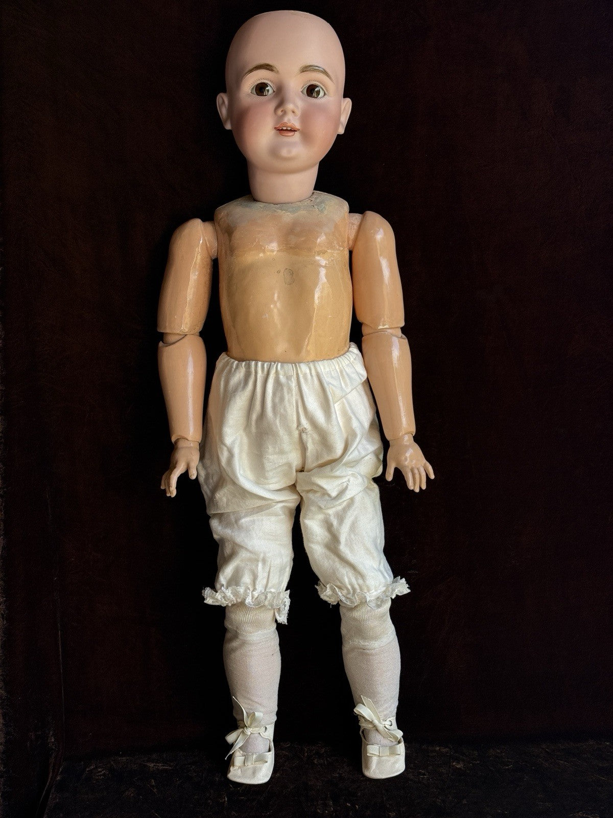 Large Antique German 30” Kestner 164 Bisque Head Doll