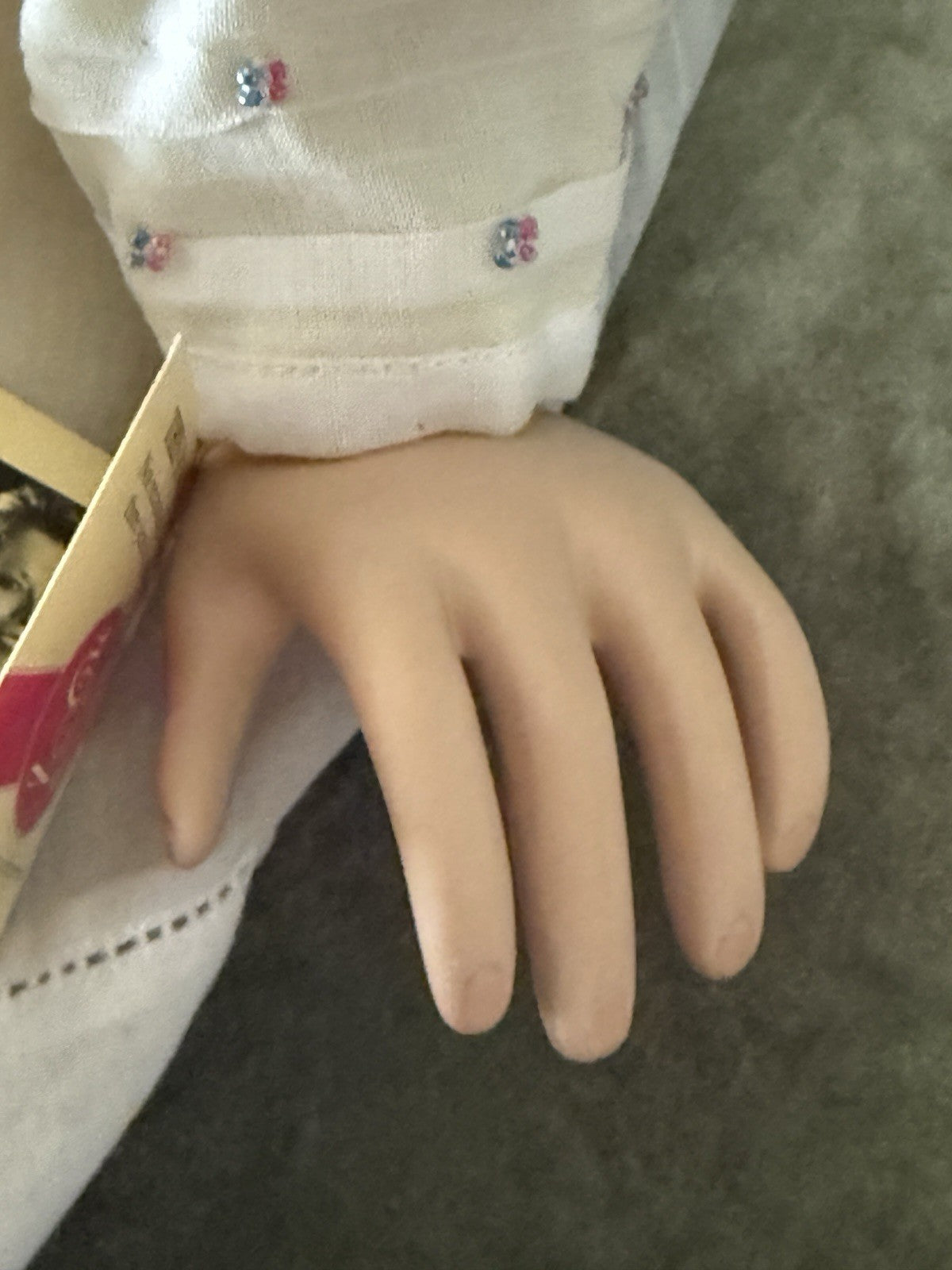 Collectible Porcelain 36” Doll “Bianca” by Christine Orange Tag