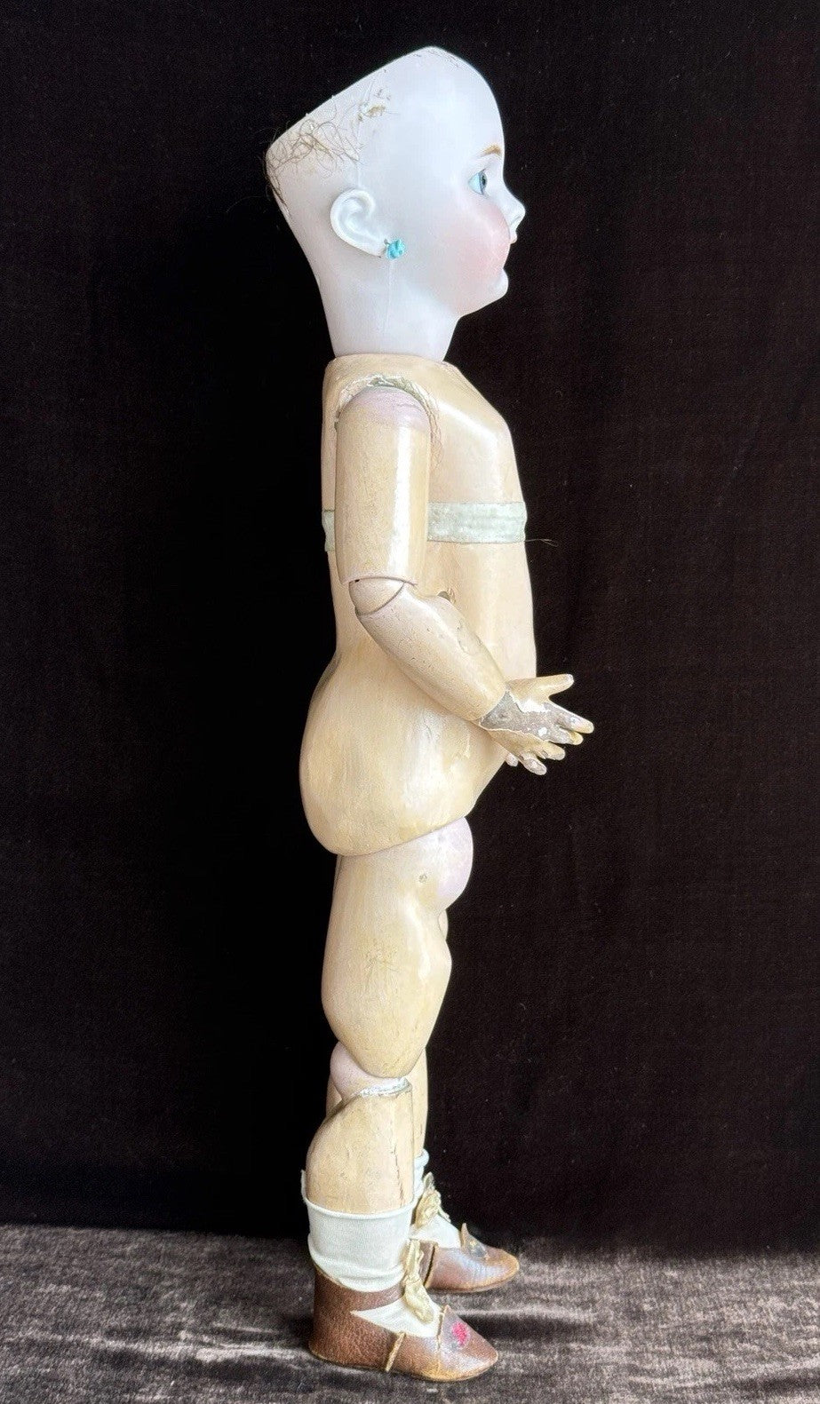 Antique German French 21.5” Tete Jumeau Simon Halbig Dep Bisque Head Doll