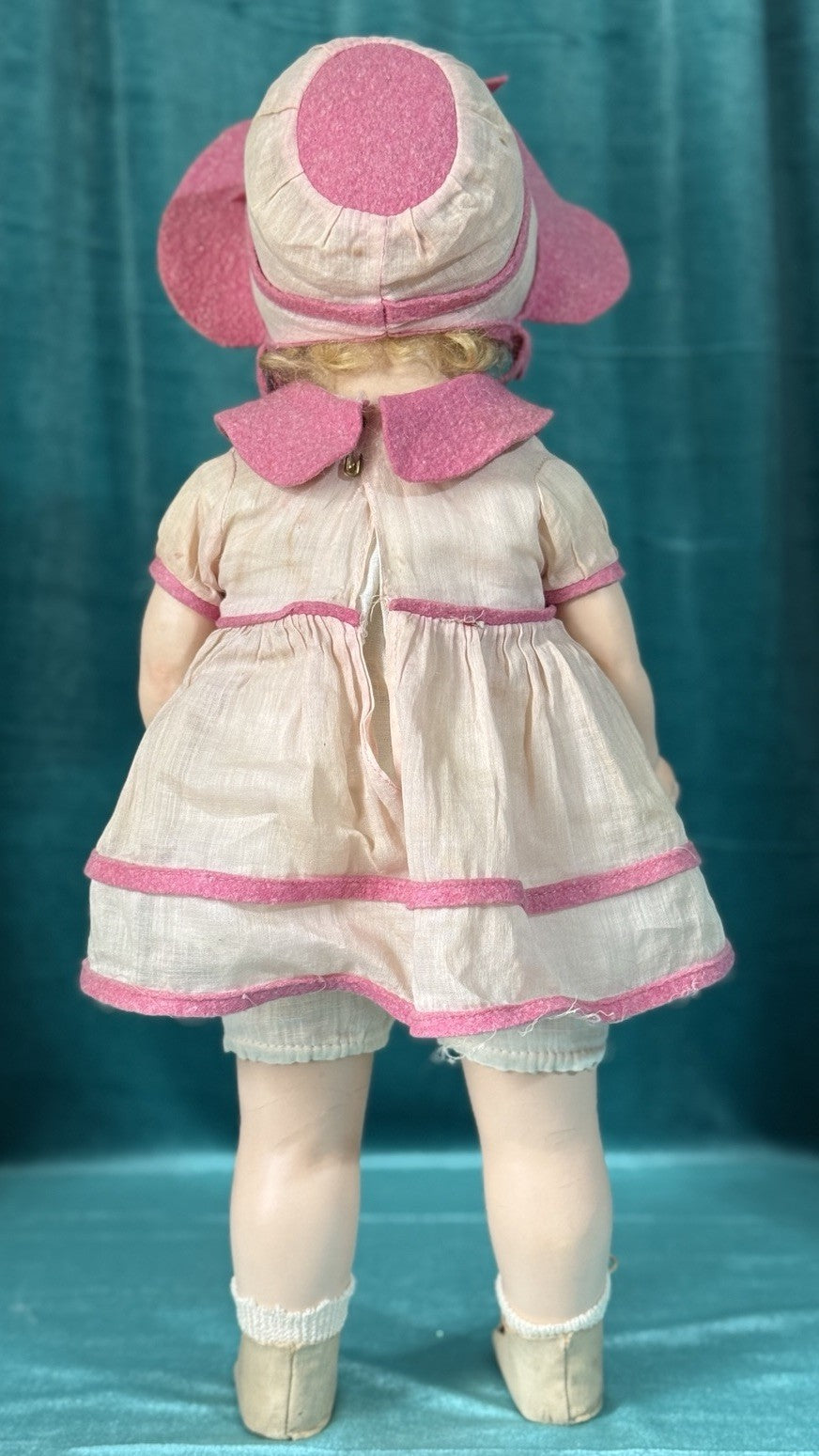 Unidentified German (?) Antique  Composition 19” Doll Sleepy Eyes
