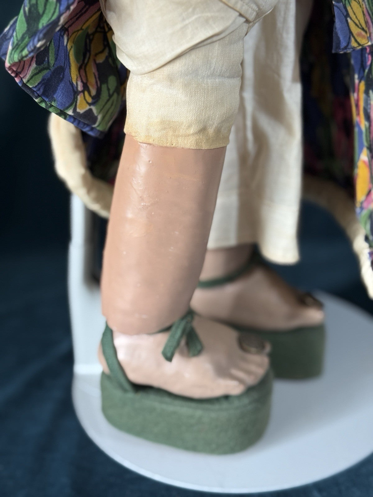 Antique Japanese Large 23” Ichimatsu Gofun Oriental Doll Open Mouth With Teeth