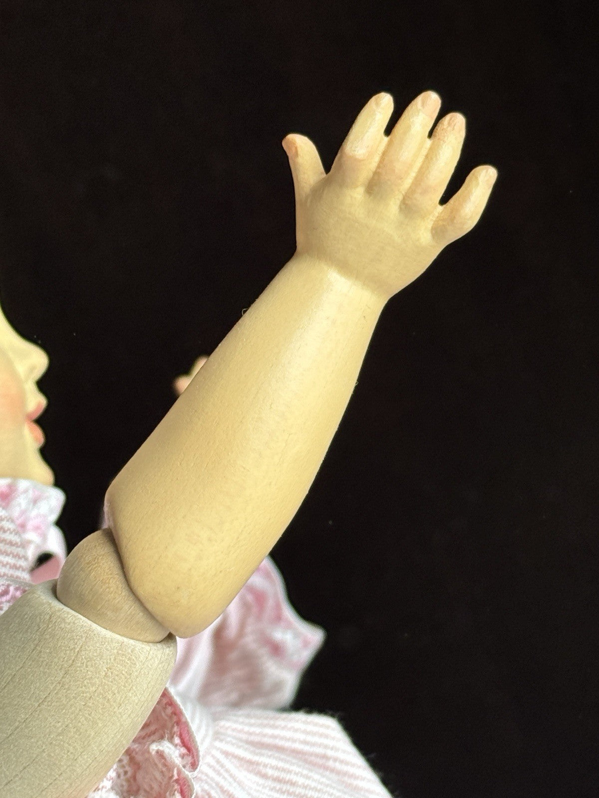 Vintage Italian ADO SANTINI Dolfi 13.5” Wood Carved Jointed Ann Doll LE 2000