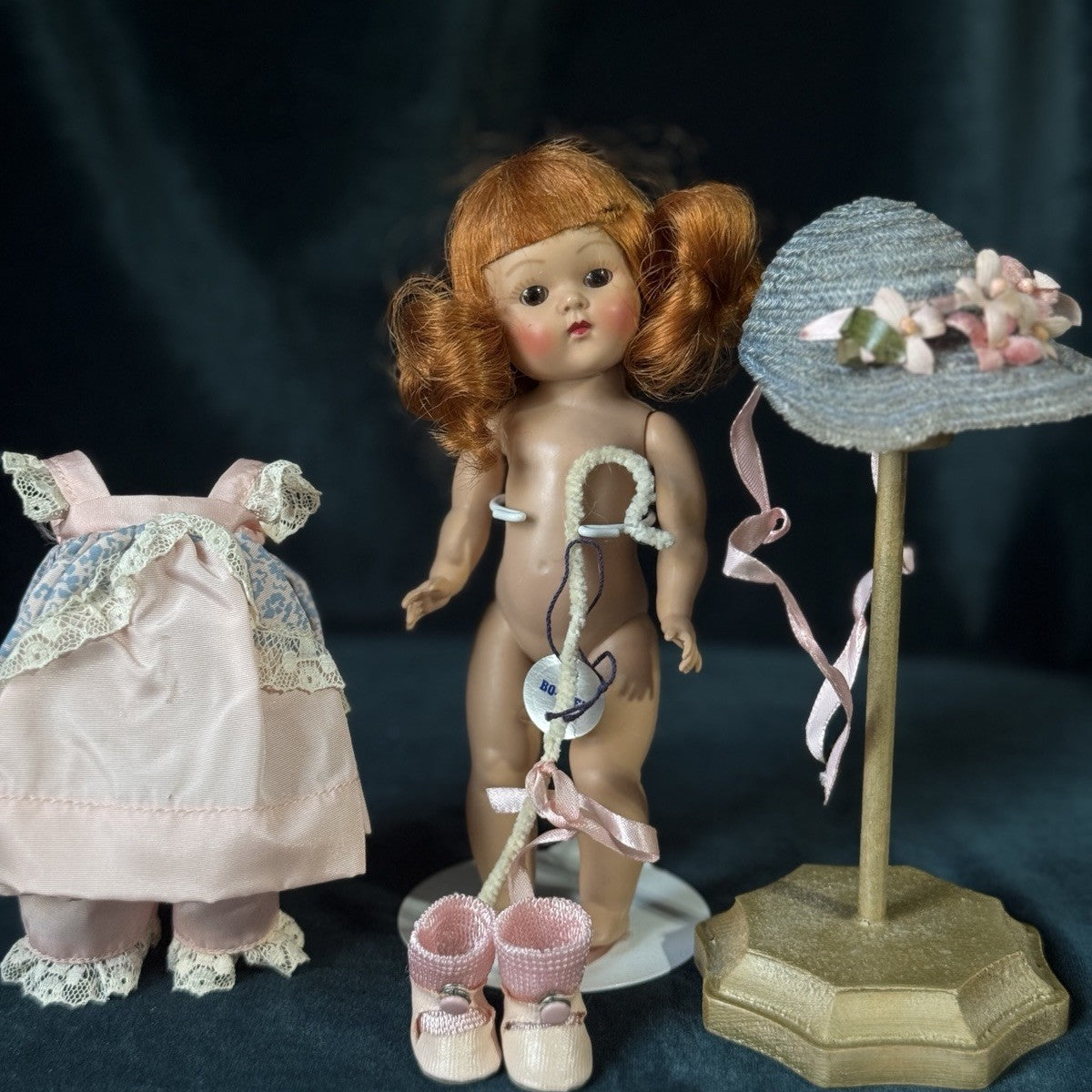 Vintage 1952 Vogue Ginny Doll BO PEEP Outfit/Tag Frolicking Fables Series