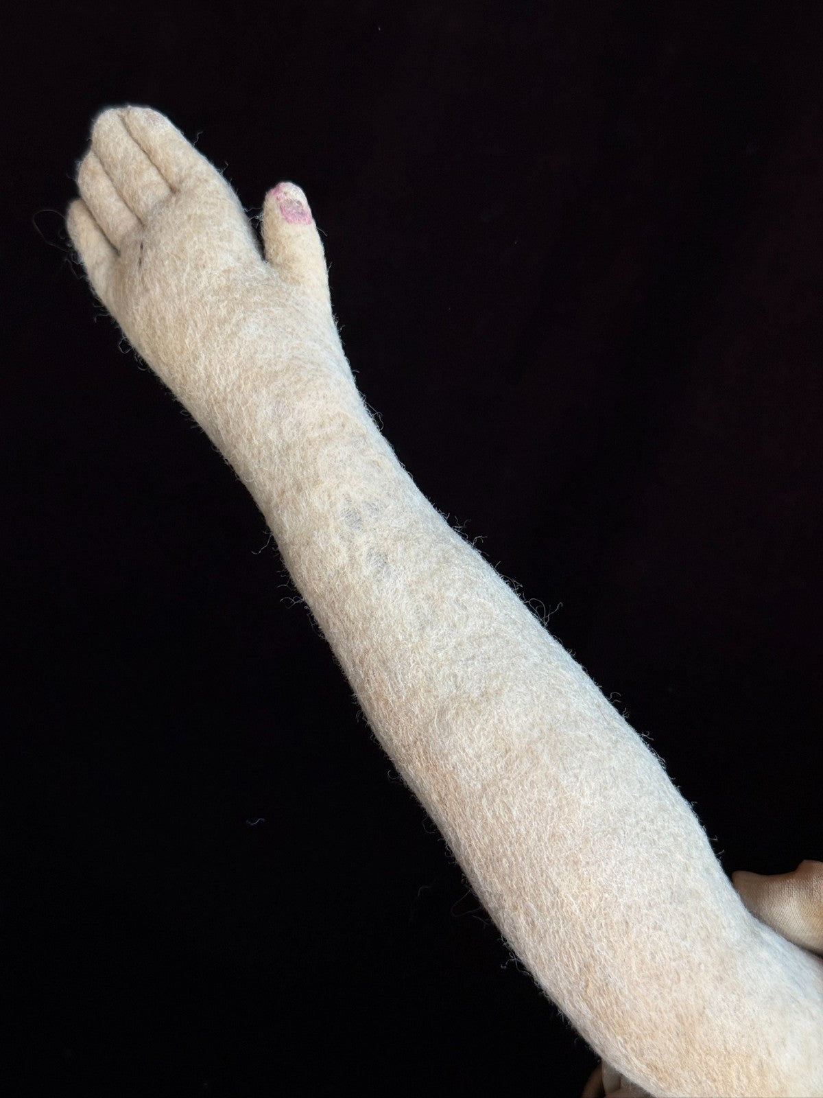 Vintage Italian 24.5” Lenci Artdeco French Boudoir Felt Cloth Character Doll