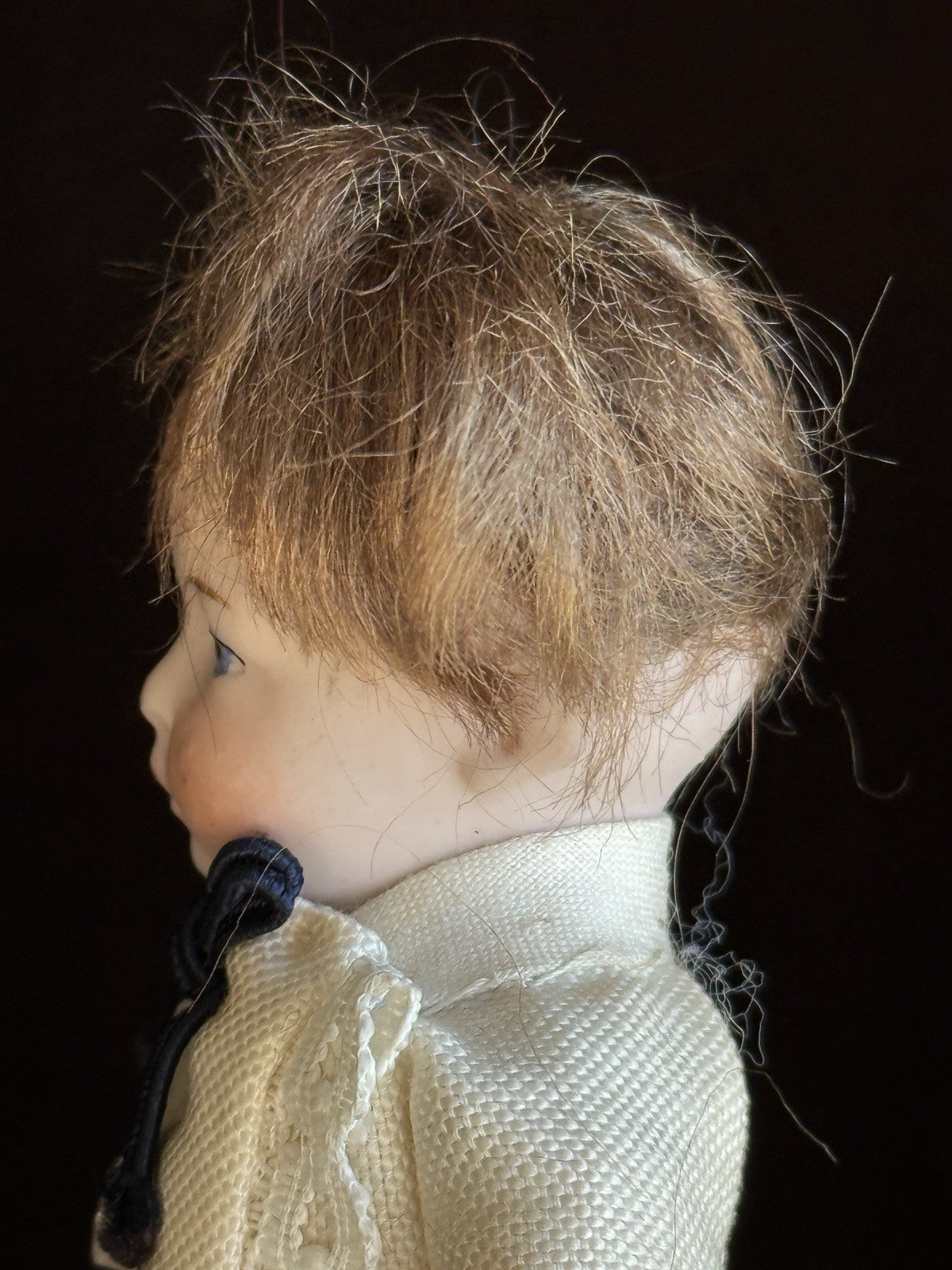 Antique German 4.75” All Bisque Limbach Mignonette Boy Doll