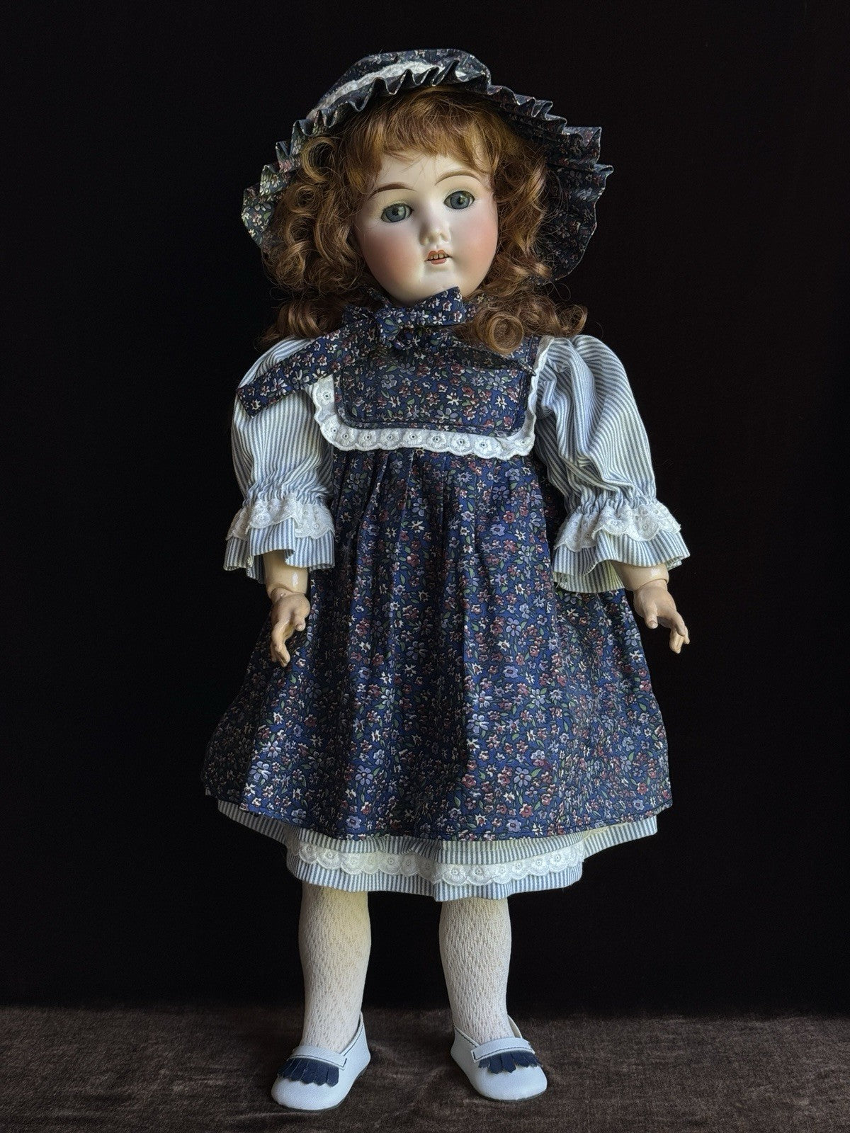 Antique German 22” Goebel B4 Bisque Head Composition Body Doll