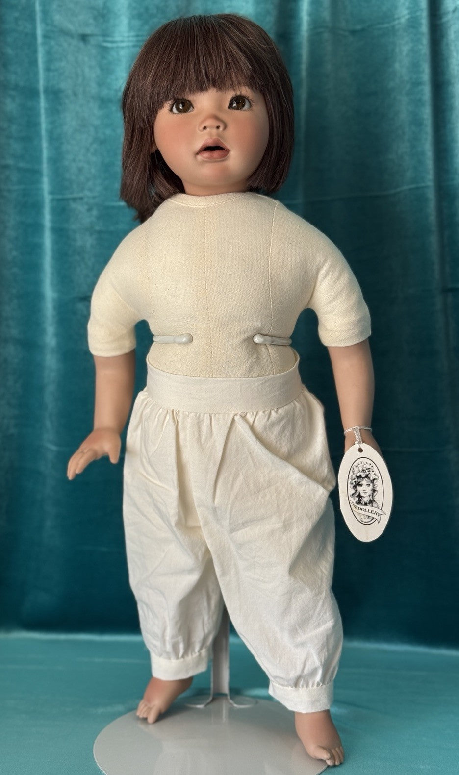 Vintage 1990’s Original Porcelain 20” Doll “Lin” By Grossle-Schmidt LE 300