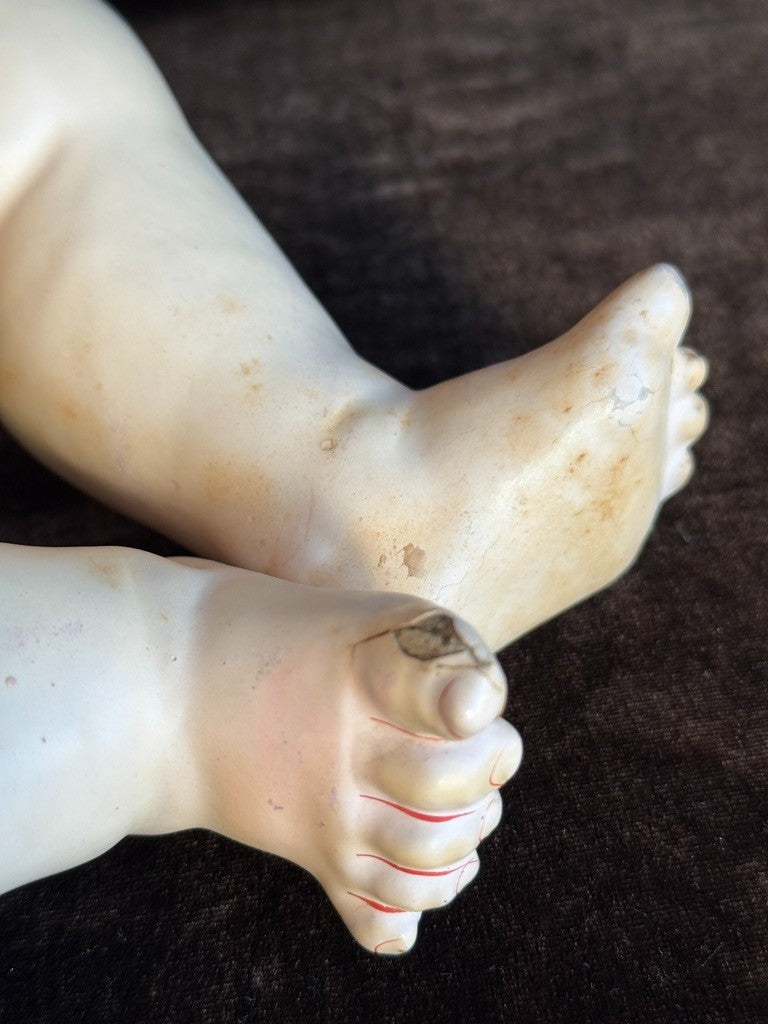 Antique German 16” Hilda Kestner 245 Bisque Head Baby Doll