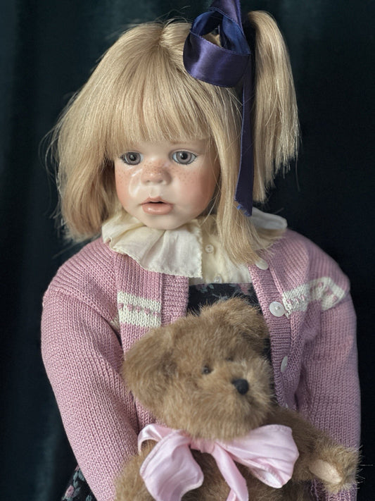 Collectible Artist Susan Krey Baby 24” Doll “Windy” Wax Over Porcelain  LE 25